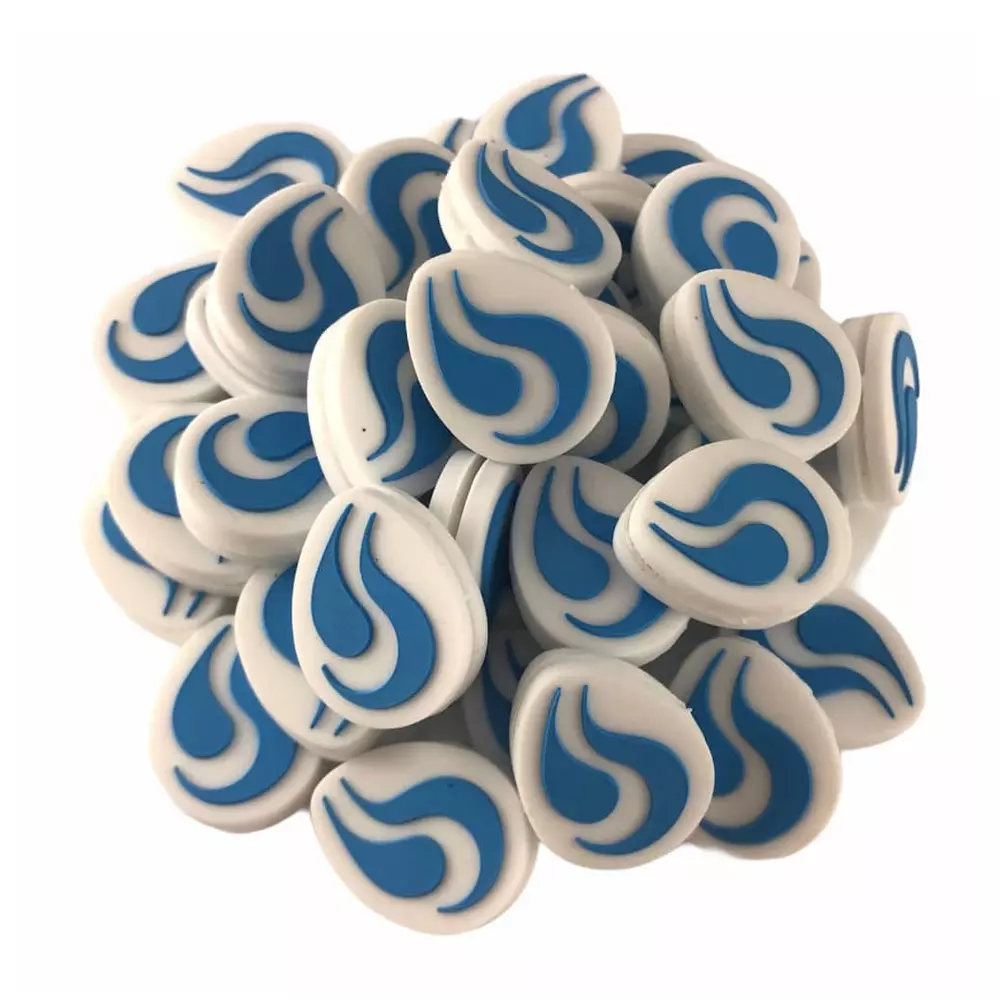 String Project Damper / Antivibrador - Blanco con Llama Azul