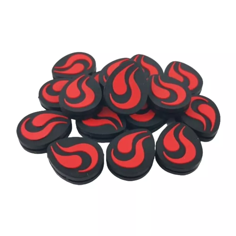 String Project Damper / Antivibrador - Negro con Llama Roja