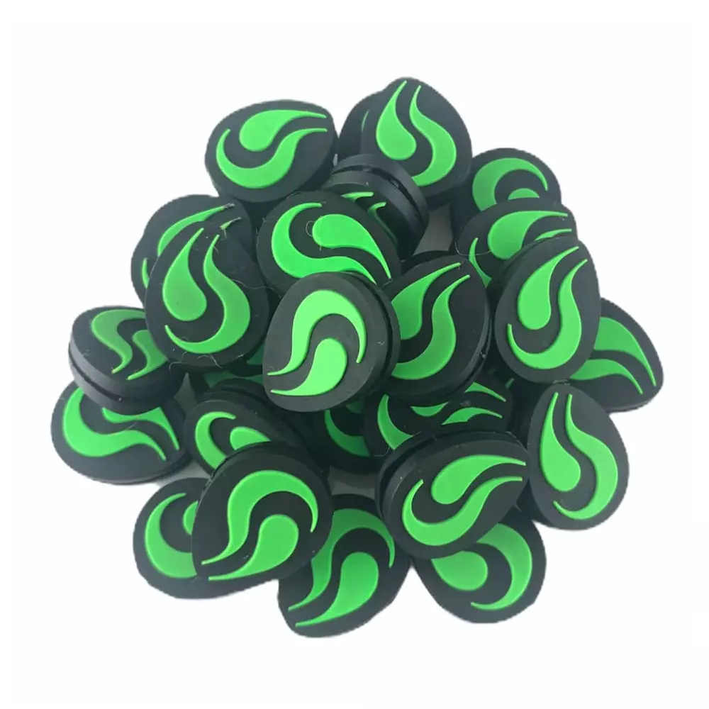 String Project Damper / Antivibrador - Negro con Llama Verde