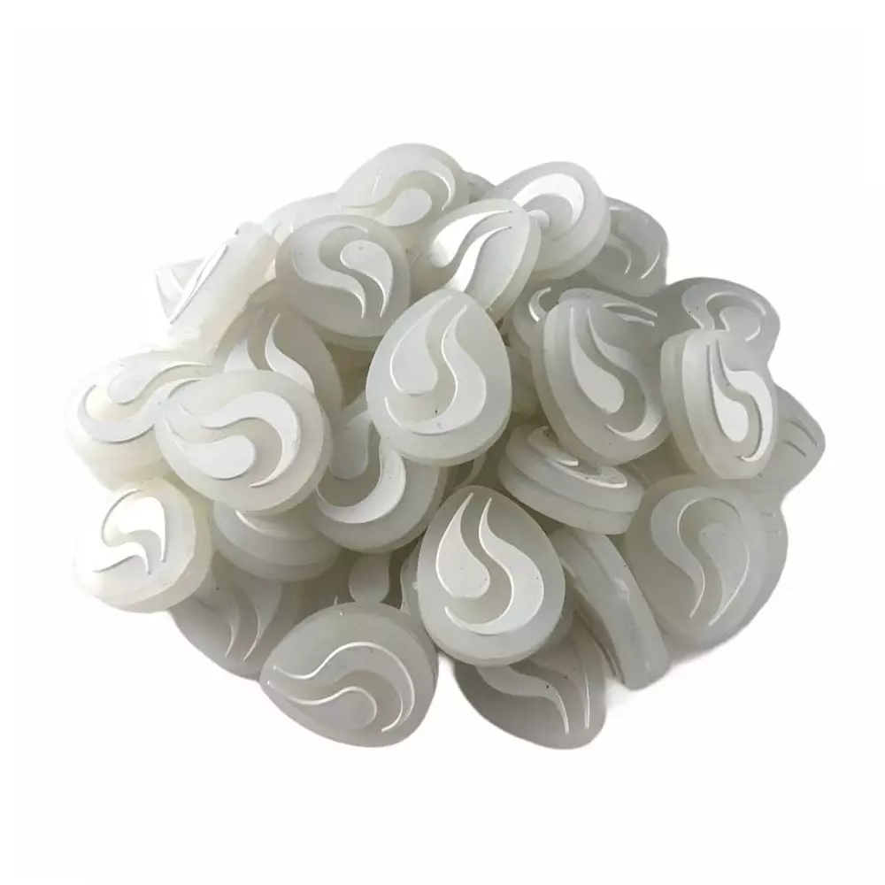 String Project Damper / Antivibrador - Transparente con Llama Blanca