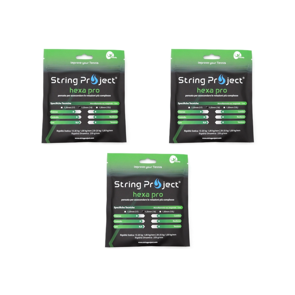 String Project Hexa Pro – Paquete de 3 Bobinas de 12,5mt