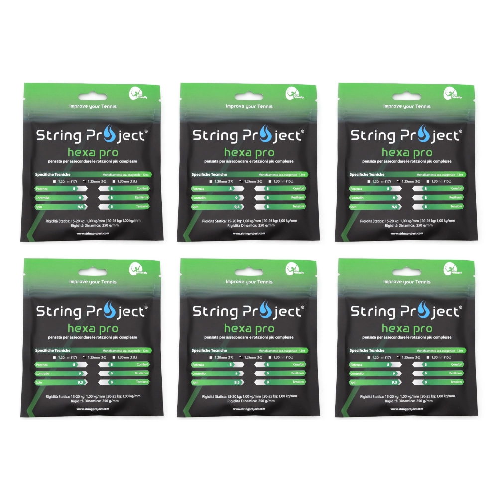 String Project Hexa Pro – Paquete de 6 Bobinas de 12,5mt